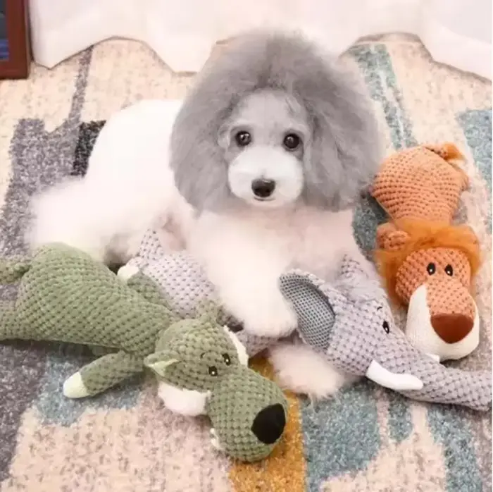 2025 jouets pour chiens de compagnie pour grands chiens mignon en peluche grincement polaire Durable