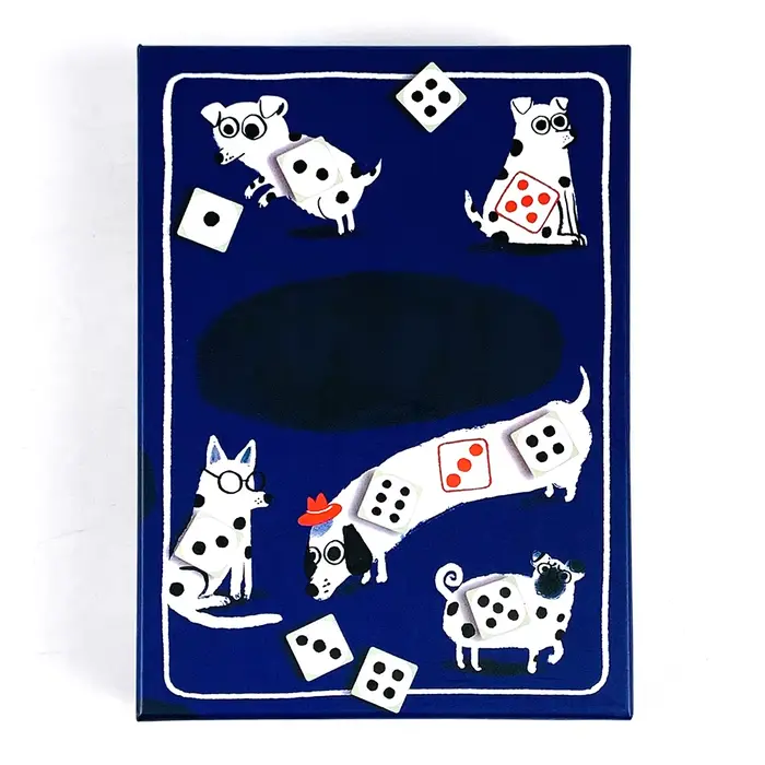 Jeu de cartes-un jeu sur les dés roulants pour augmenter votre chance et le chien, jeu de société, j