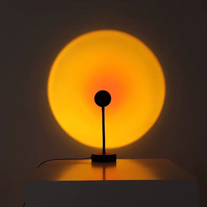 Lampe LED de coucher de soleil, projecteur USB, décoration de fête d'anniversaire, lumières d'ambian