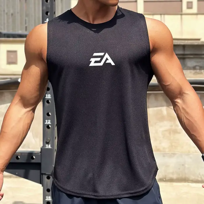 Pull à col rond pour hommes, nouvelle tendance d'été, chemise à fond en maille, sport, Fitness, nata