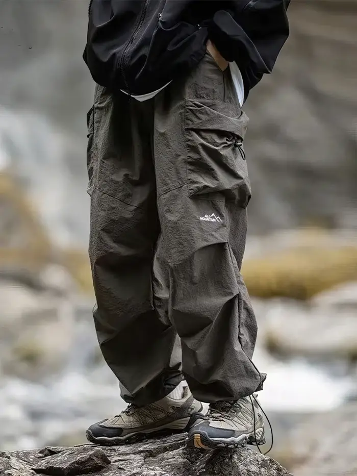Vintage Baggy randonnée Cargo pantalon hommes imperméable Sport décontracté Jogging Sping été Parach