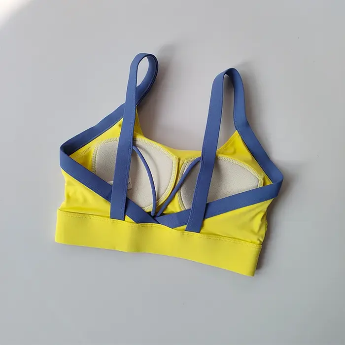 Soutien-gorge de sport à dos ouvert pour femme, sous-vêtements de course, yoga, fitness, gym, haut c
