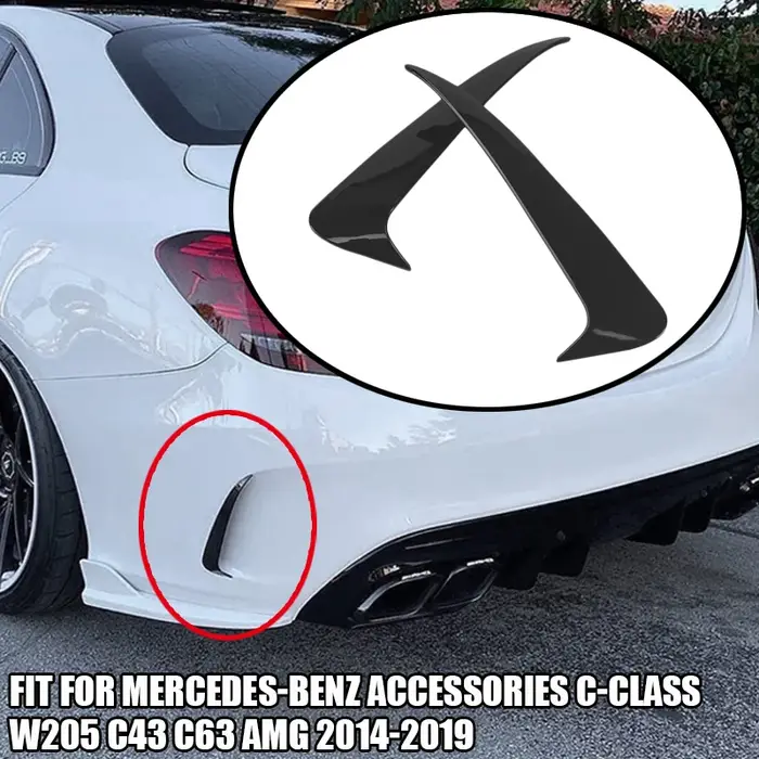 Becquet de pare-choc arrière pour mercedes-benz classe C W205 C43 C63 AMG 2014 – 2019, couvercle de 