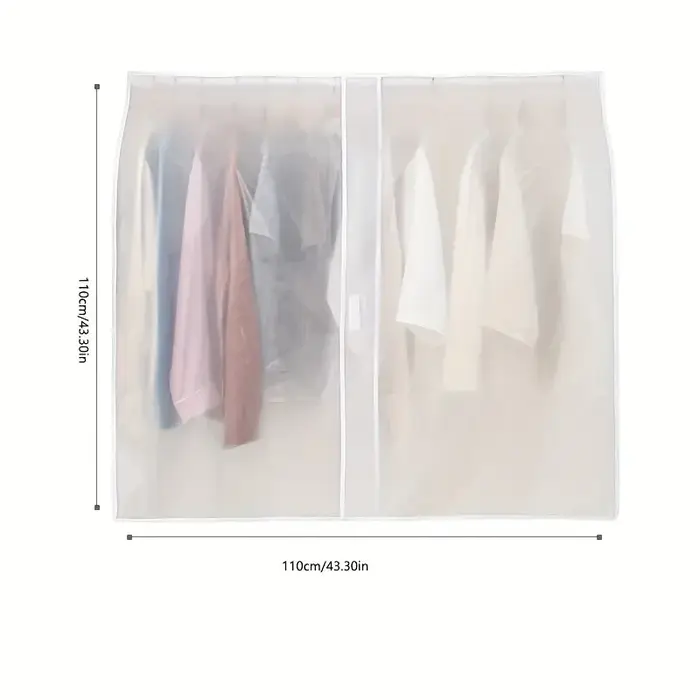 Housse anti-poussière pour vêtements ménagers, translucide, anti-poussière, pour vêtements, garde-ro