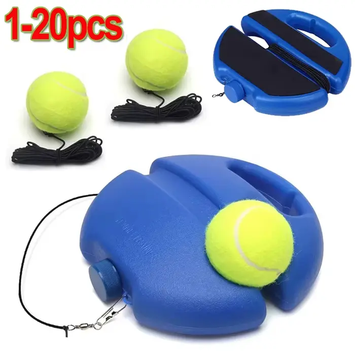1 ensemble d'entraîneurs de tennis avec balle rebondissante et cordes d'entraînement