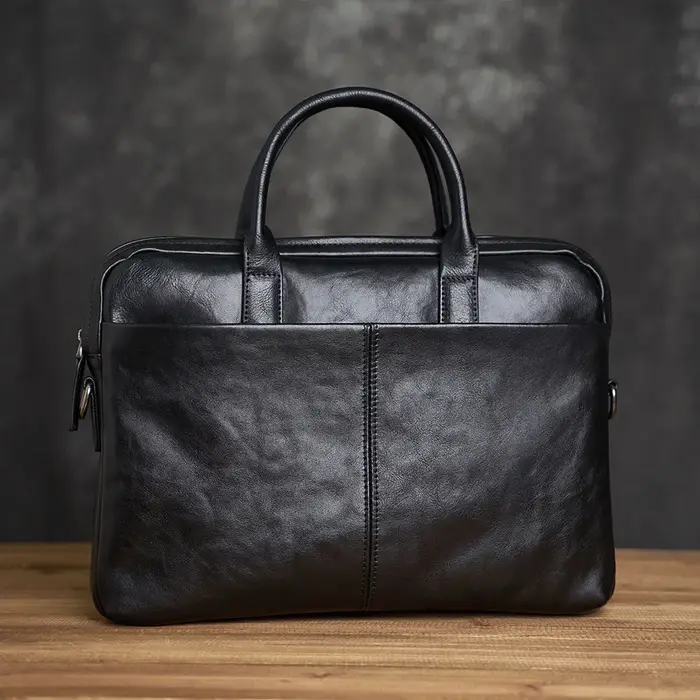 ZRCX porte-documents en cuir véritable hommes sac à main d'affaires mâle ordinateur portable sacs à 