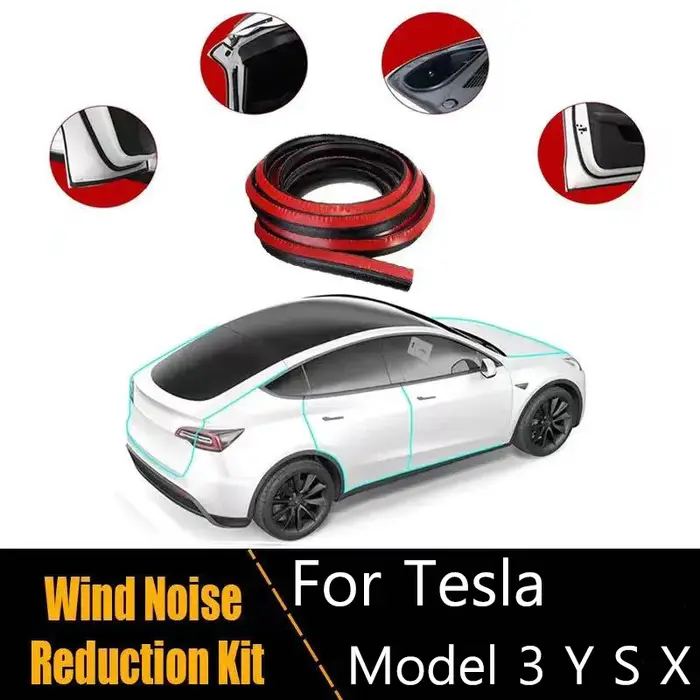 Bandes d'étanchéité en EPDM pour voiture modèle 3 Y S X pour isolation phonique et thermique confort de conduite occasions spéciales
