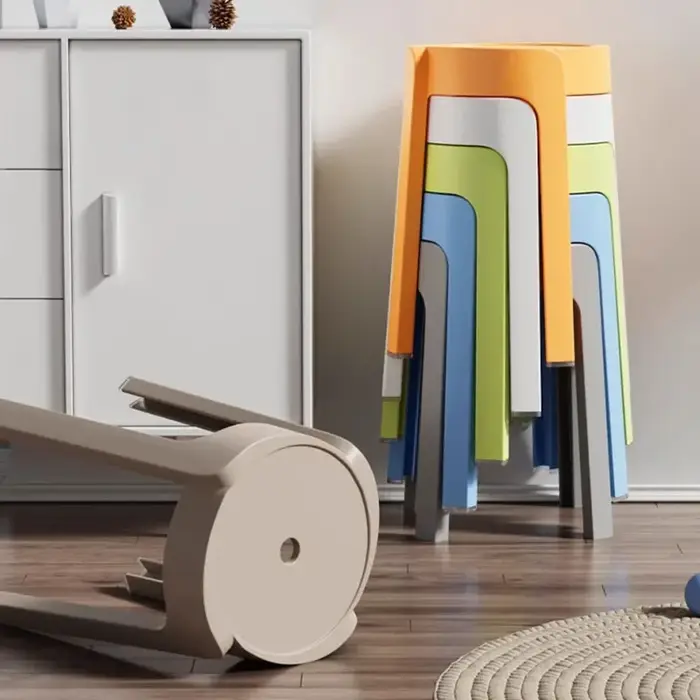 Repose-pieds en plastique pour adultes, banc d'entrée, tabouret créatif, meubles uniques, créateur d