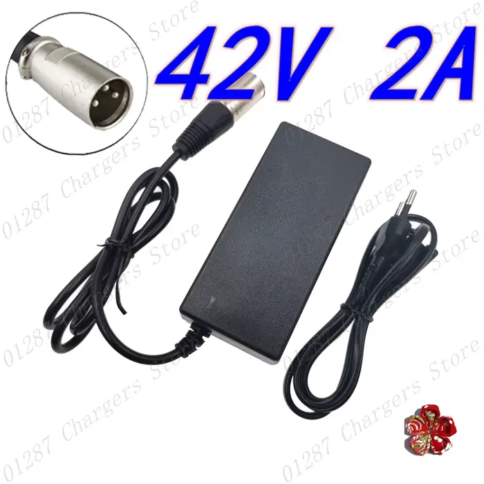 Chargeur 36V 42V 2A chargeur de batterie au lithium pour vélo électrique pour batterie au lithium 36