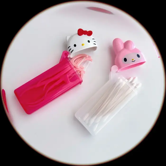 Boîte de rangement de dessin animé Kitty, Kawaii MyMelody, cure-dents mignon, boîte de rangement d'é