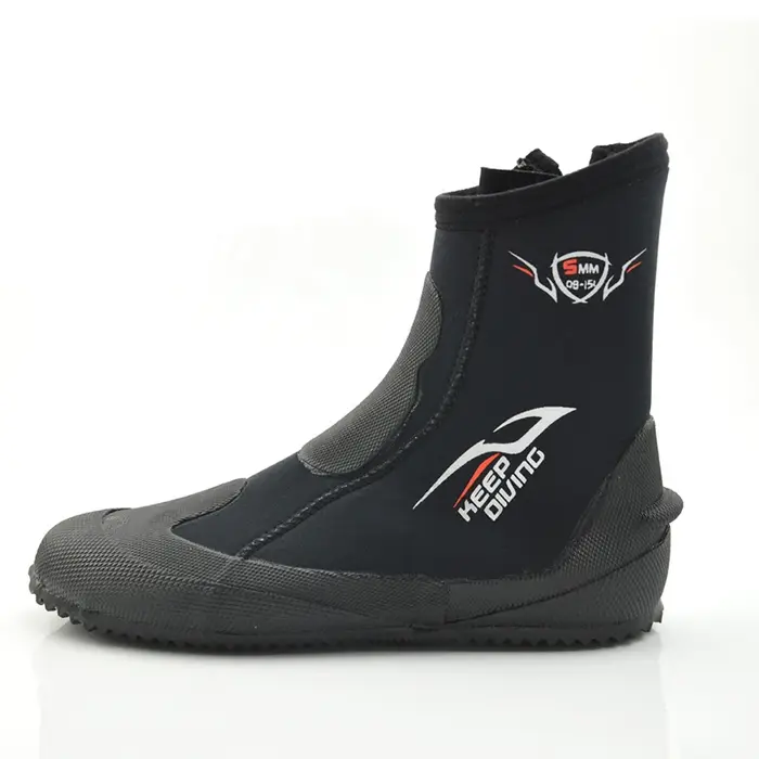 Bottes de plongée en néoprène 5mm, chaussures d'eau pour plongée en apnée, montantes, imperméables, 