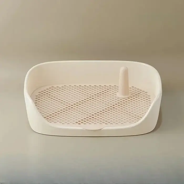 Bac à litière portable pour chien, grande boîte à litière d'intérieur, support de tapis de toilette 