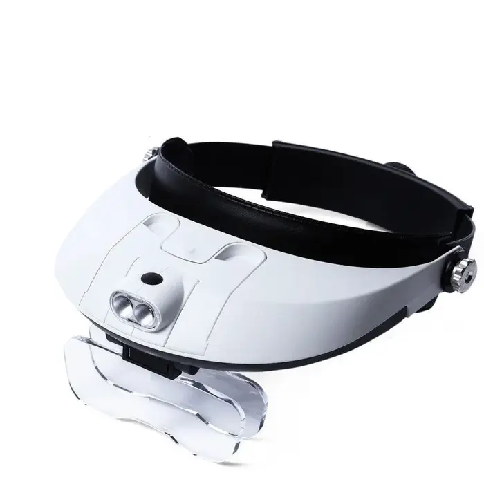 Loupe bandeau lunettes à souder lampe à LED Loupe lumineuse lampe frontale détachable Loupe à souder