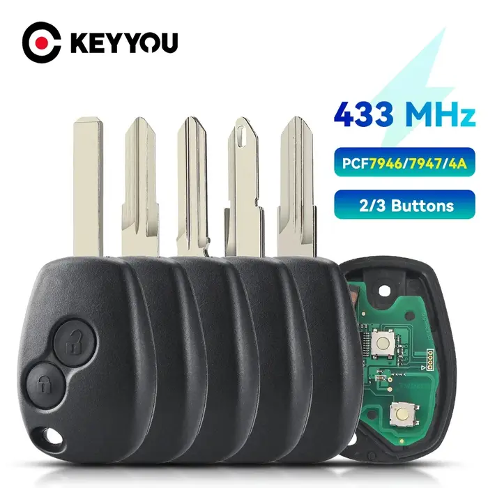 KEYYOU clé de voiture à distance pour Renault Duster Modus Clio 3 Twingo DACIA Logan Sandero Kangoo 