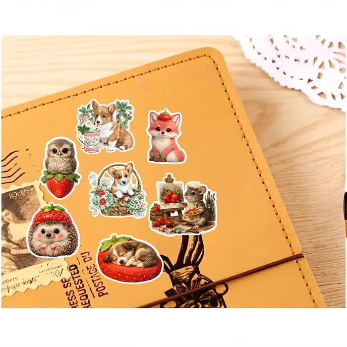 Autocollants mignons Corgi Parisienne thème vie quotidienne 18 pièces pour agendas journauxDecoration Parisienne