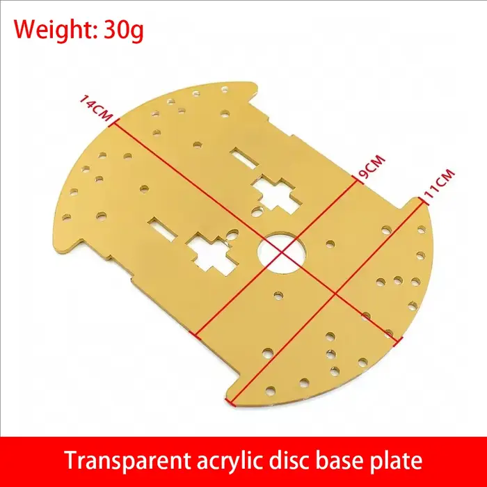 Châssis de voiture intelligent 2WD, plaque inférieure de voiture à 2 roues 4WD, plaque inférieure de