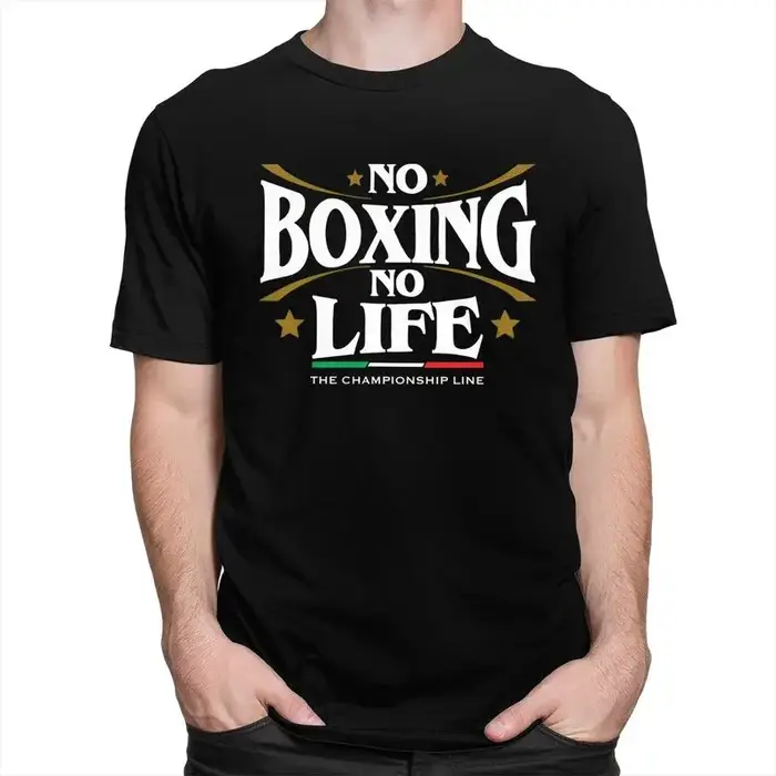 Pas de boxe pas de vie T-shirts hommes femmes boxeurs Arts martiaux
