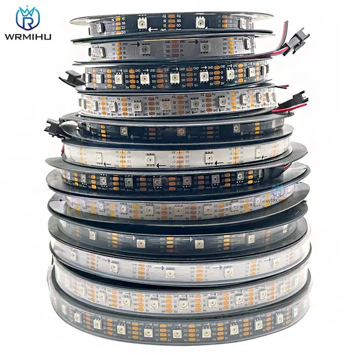 5 m/rouleau DC5V SMD APA102 SK9822 30/60/144 LED/m données et horloge adressable séparément bande de