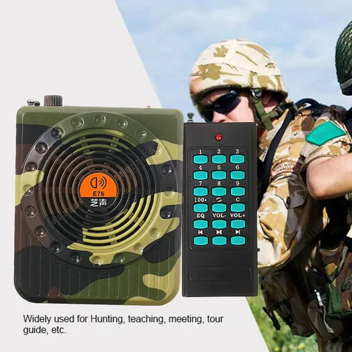 Amplificateur son chasse E76 Remote - Haut-parleur appelant professionnel compact pour décoys électroniques