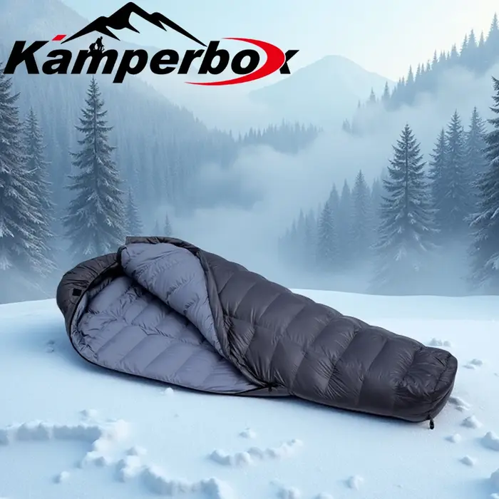 Kamperbox Sac de couchage en duvet d'oie Sac de couchage d'hiver Sac de couchage d'hiver en duvet d'