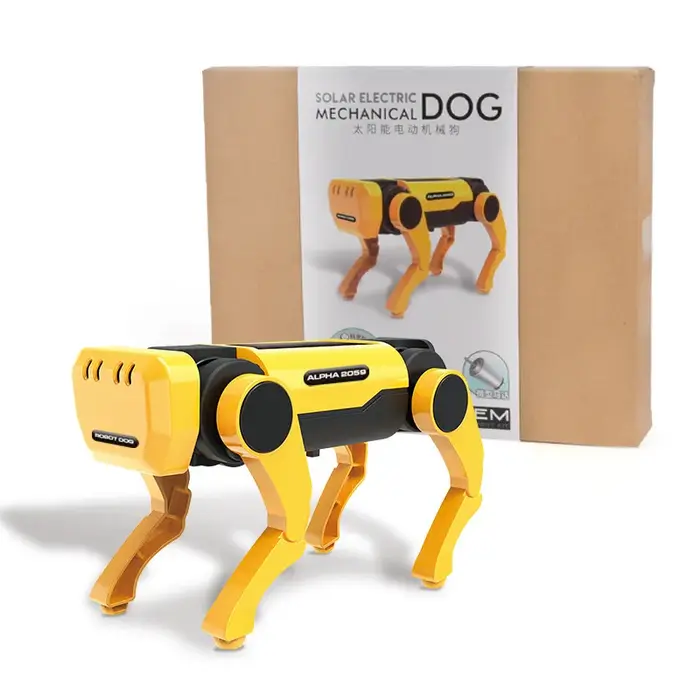 Kits d'expérimentation scientifique pour chien Robot, chiot à énergie solaire pour enfants, jouets é
