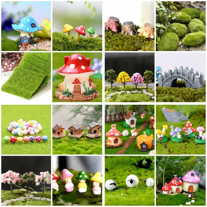 Accessoires de jardin féerique à monter soi-même, Statue d'ornement Miniature, Figurines pour Pot de