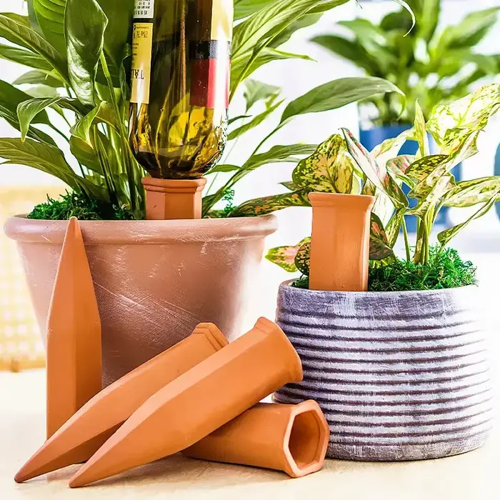 2 paquets, piquets d'arrosage automatique pour plantes, dispositifs d'arrosage automatique pour plan