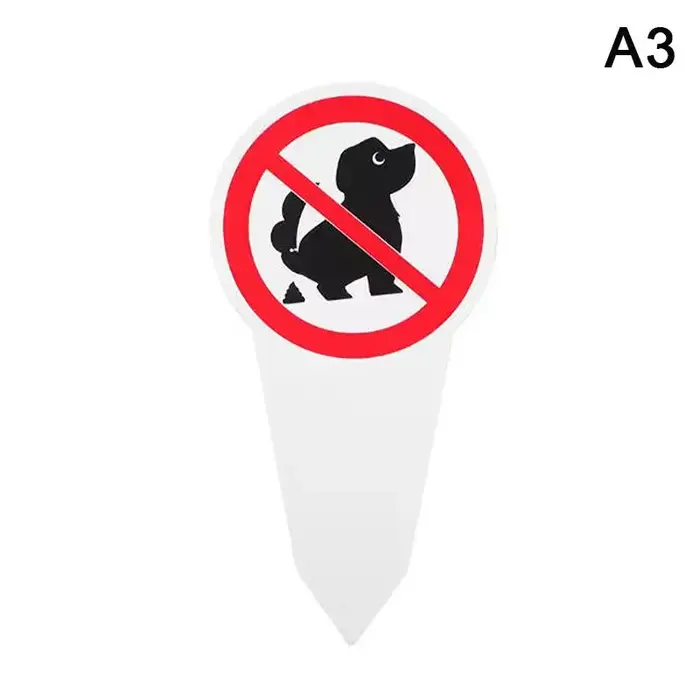 Panneau en plastique « Interdiction de crottes de chien » – Avertissement de propreté pour jardin, p