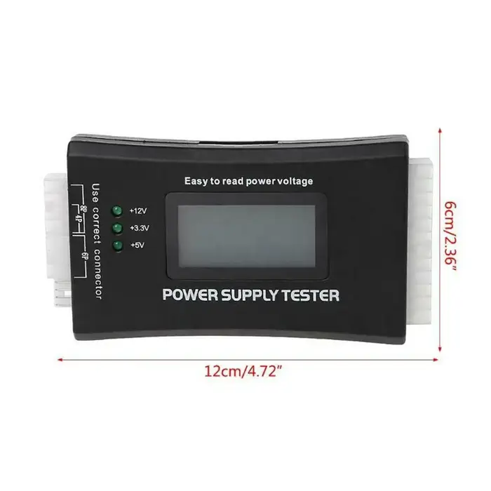 PC ordinateur LCD 20/24 broches 4 PSU ATX BTX ITX SATA HDD testeur d'alimentation numérique