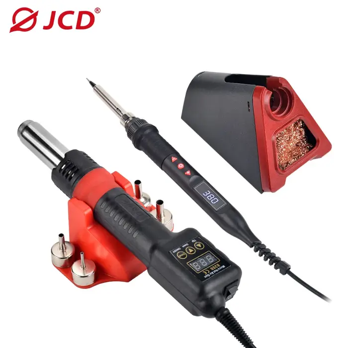 JCD – Station d'air de soudage 750W avec Micro pistolet à chaleur, sèche-cheveux numérique LCD 220V 