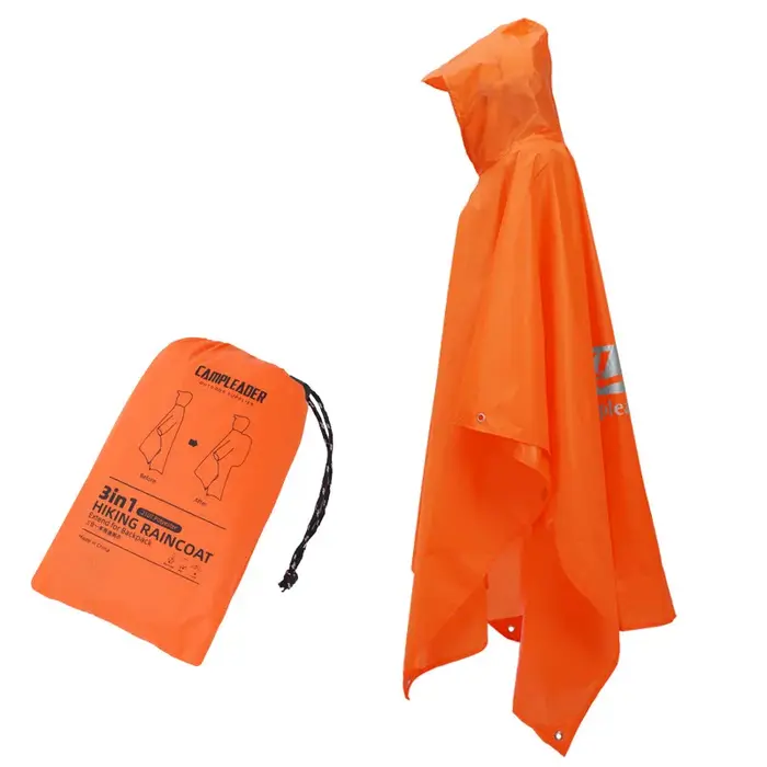 Manteau imperméable 3 en 1 pour l'extérieur, manches à capuche, Poncho de pluie imperméable pour mot