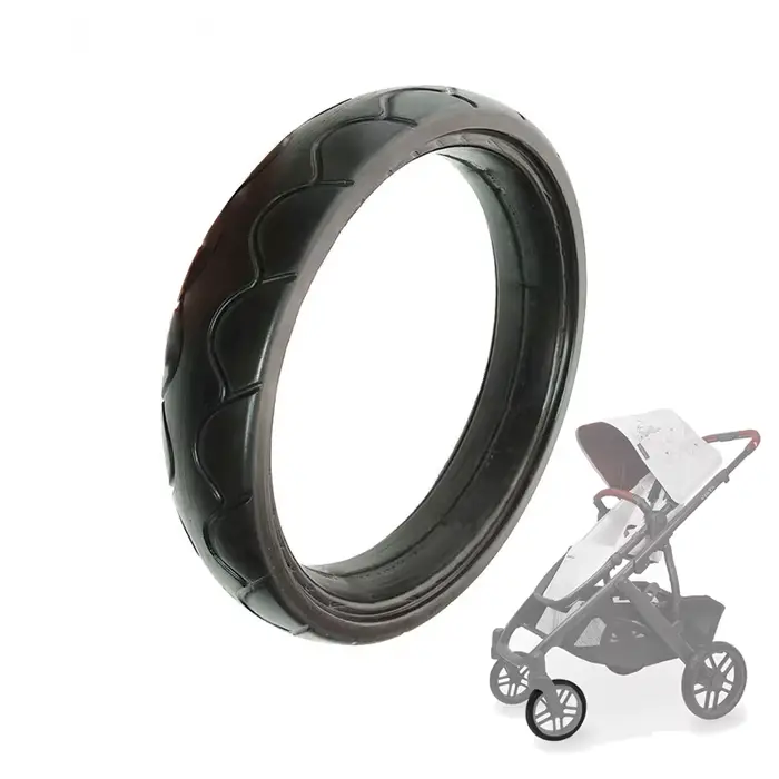 Pneu de roue avant pour poussette de la série Uppababy Vista, pneu en PU sans chambre à air, couvert