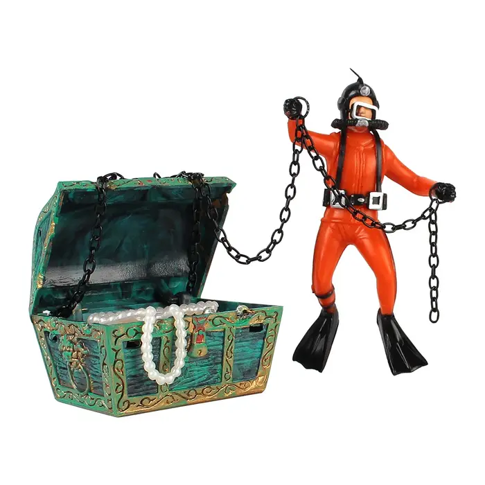 Chasseur au trésor, ornement d'aquarium