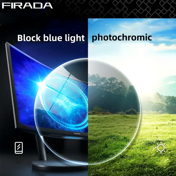FIRADA-Lentille photochromique anti-reflet pour téléphone portable, lecteur optique, anti-lumière bl