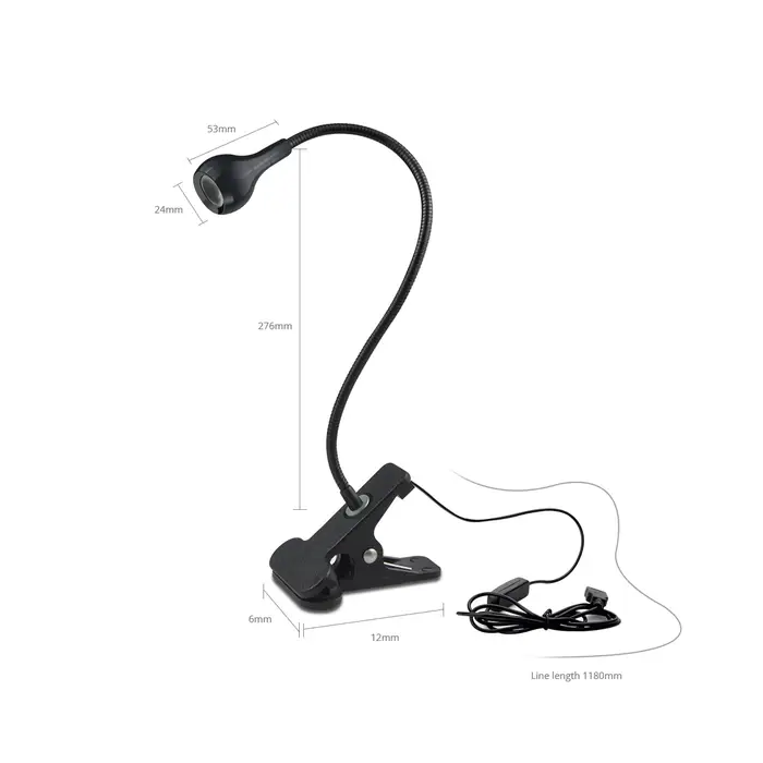Lampe de Table USB 5V avec support à Clip, accessoires de bureau flexibles pour bureau, chambre à co