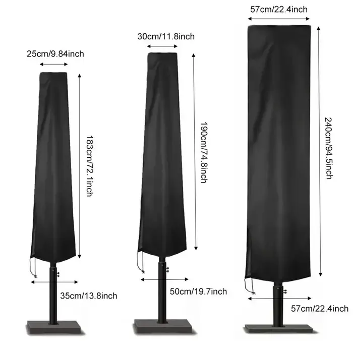 Couverture de Parasol d'extérieur en tissu Oxford imperméable, 6 tailles, imperméable, résistant aux