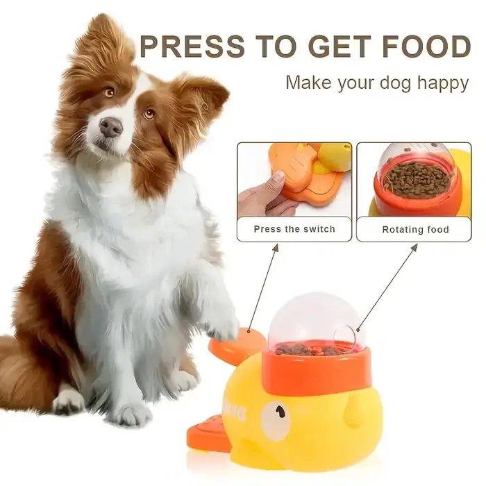 Jouets interactifs en forme de petit canard jaune pour chien