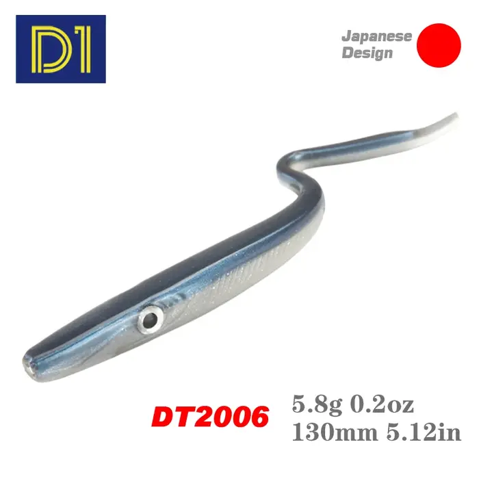 D1 Crazy Slug – leurres de pêche souples et chauds, 130mm, 6 pièces/sac, appâts artificiels en Silic