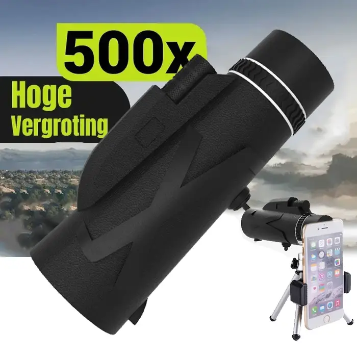Jumelles puissantes 500x zoom 50000m HD Bak4 - Télescope longue portée professionnel étanche pour chasse