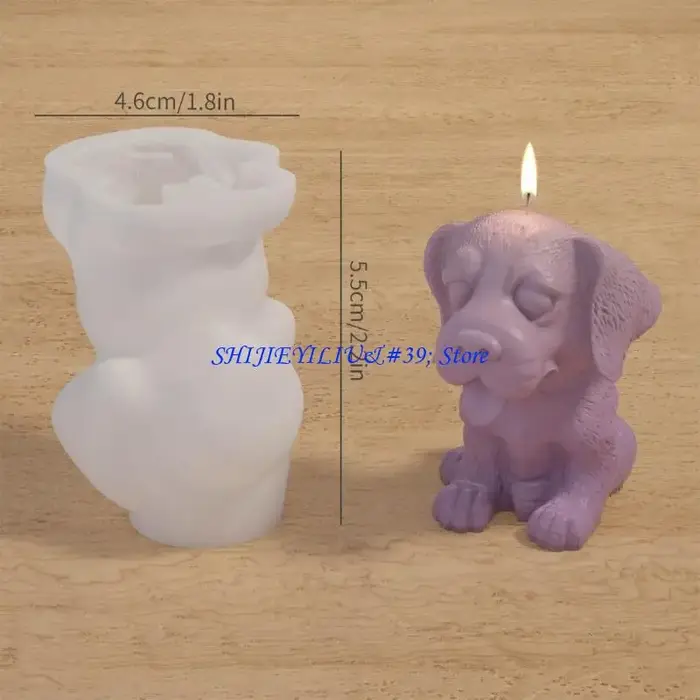 E21F moule chien en Silicone en forme carlin réaliste
