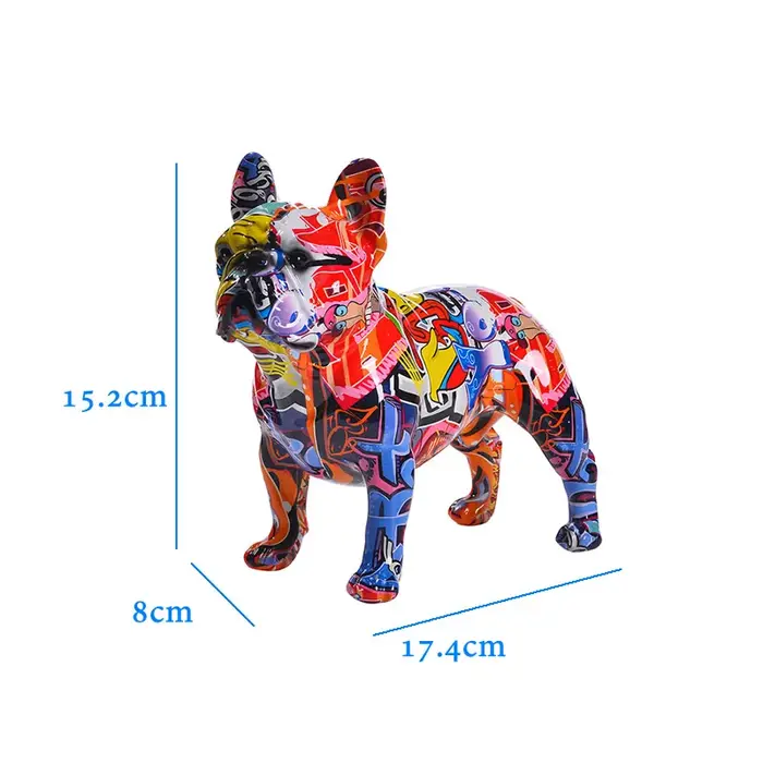 Statue de chien Chihuahua bouledogue, sculpture en résine, décoration de maison, bureau, bar, orneme