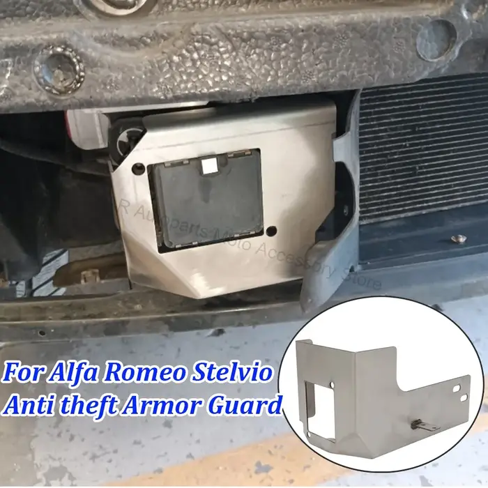 Accessoire de protection radar avant blindage antivol pour Alfa Romeo Stelvio conception résistante corrosion installation simple sécurité conducteur modèle spécifique
