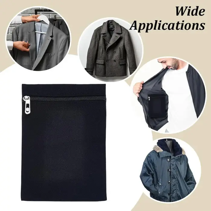 Pochette de sécurité antivol à coudre sur les vêtements
