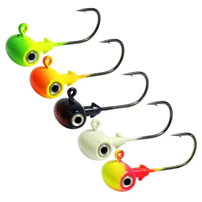 Hameçon à tête de plomb, hameçon barbelé, yeux de poisson 3D, 3.5g/5g/7g/10g/14g, accessoires de pêc