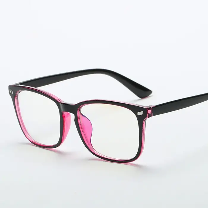 Monture de lunettes d'ordinateur transparente pour hommes et femmes, lunettes carrées anti-lumière b