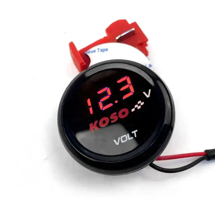 Voltmètre rond LED 10-150v, batterie de voiture électrique, Table d'affichage modifiée pour moto, ac