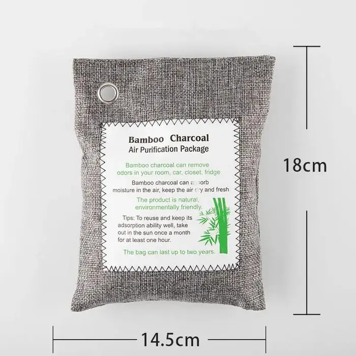 Sacs de charbon de bambou activé de 200g - Déshumidificateur et assainisseur d'air pour la maison, l
