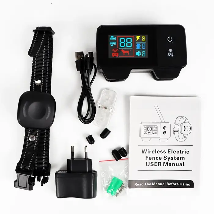 Système de clôture électronique pour animaux de compagnie, 480m, GPS, sans fil, aste, vibration, son