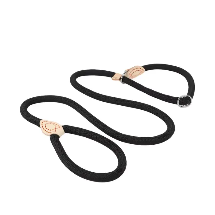 Laisse pour chien de 1.5M/1.8M, corde antidérapante, corde tressée robuste, collier à boucle réglabl