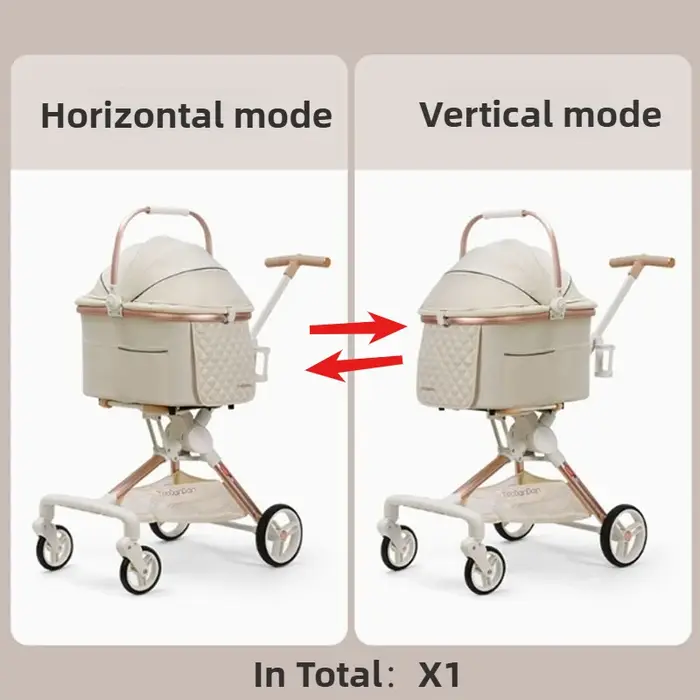Chariot pliable pour animaux de compagnie, panier de changement de Direction, poussettes pour chiens